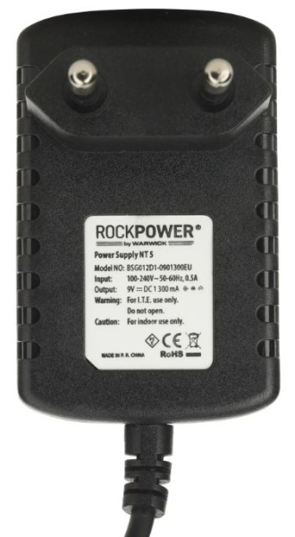 Preview: RockPower NT 5 - Power Supply Adapter (9V DC, 1.300 mA)
